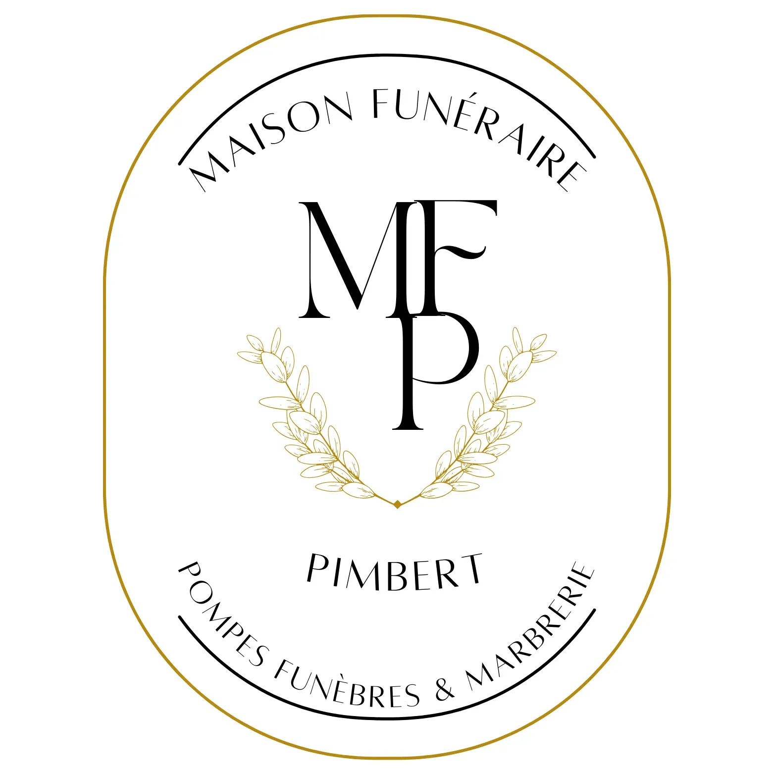 Logo officiel de la Maison Funéraire Pimbert - Pompes Funèbres & Marbrerie.